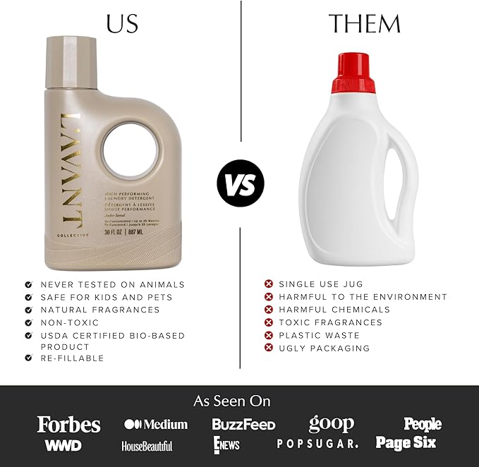 L'AVANT Collective Luxury Laundry Detergent | Ambre Santal | Natural Non-Toxic Liquid Laundry Soap with Enzymes | Plant-Based, HE Compatible, Protects Colors | 30 oz