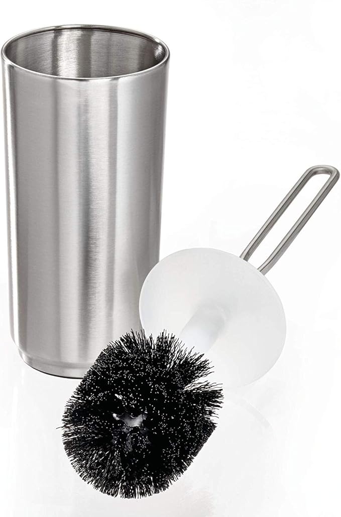 iDesign Austin Toilet Bowl Brush and Holder Set - Brushed
