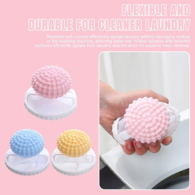 3 Pcs Pet Hair Remover for Laundry 2026 New Washing Machine Hair Catcher Floating Hair Filtering Mesh Removal Reusable Laundry Hair Filter for Pet Loving Families Lint Catcher for Washing Machine