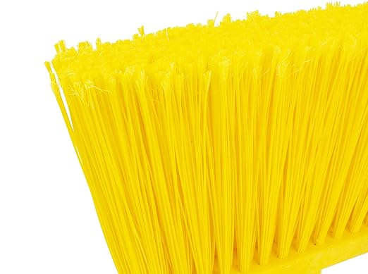 SPARTA Plastic Broom Head, Angled, Flagged for Small Debris Indoor, Outdoor, Home, Restaurant, Lobby, Office, 12 Inches, Yellow