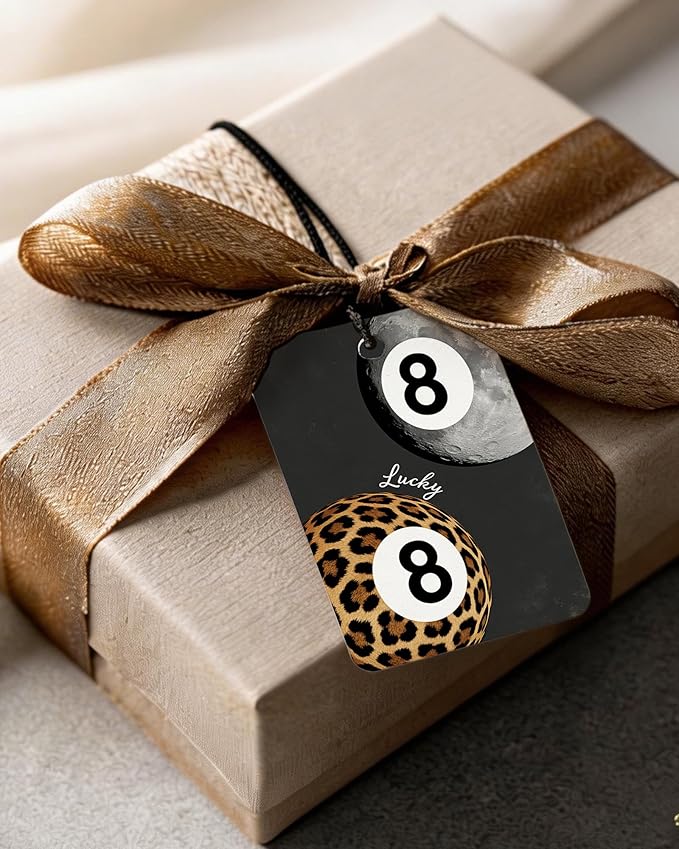 Trendy Leopard Print 8 Ball Orange Citrus Car Air Freshener 4pcs, Funky Cheetah Skateboard Lucky Disco Ball Sexy Lips Hanging Scents Car Accessories Interior Mirror Decor for Women Girls