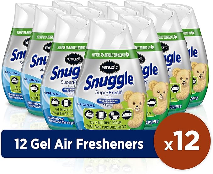 Renuzit Adjustable Gel Air Freshener Cones, Original Odor Neutralizer, Odor Elimination, 12 Cones