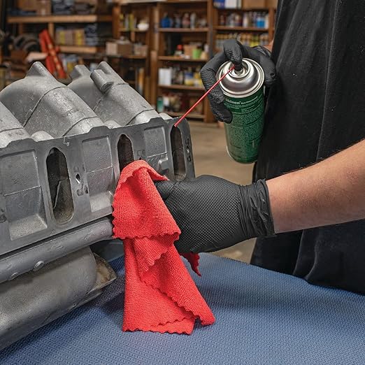 PIG ShopReady Microfiber Wipers| Durable Low-Lint Microfiber Rags | 50 per Box| 18" W x 18" L | Red | PM50826-RD
