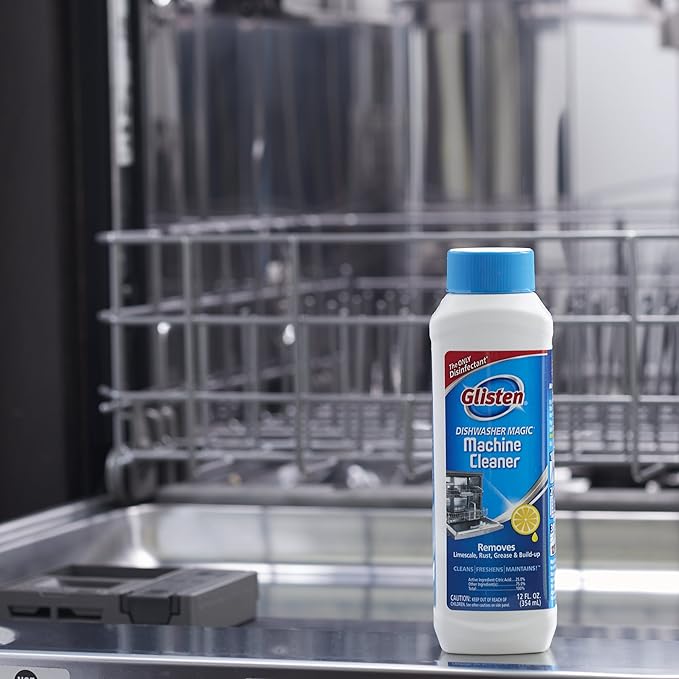Glisten Dishwasher Magic Machine Cleaner & Disinfectant 2-Pack and Cooktop & Kitchen Cleaning Pads