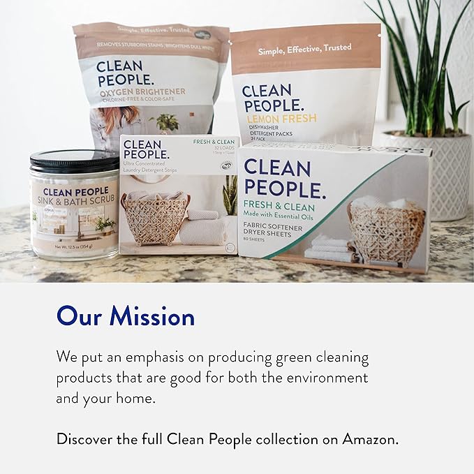 The Clean People Dishwasher Cleaner - Dishwasher Cleaner Tablets for Removing Limescale, Mineral Buildup, Grease & Odors - 6 Count, Citrus Scent