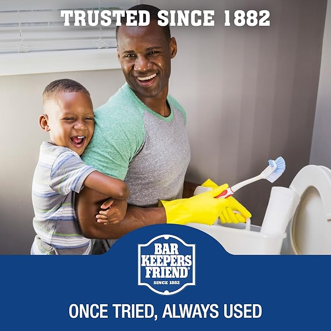 Bar Keepers Friend Toilet Bowl Cleaners (2 x 24 fl oz), Extra Thick & Fast-Acting Toilet & Bathroom Cleaner, Cleaning & Deodorizing, Removes Hard Water & Rust Stains, Grime & Odor, Bleach-Free