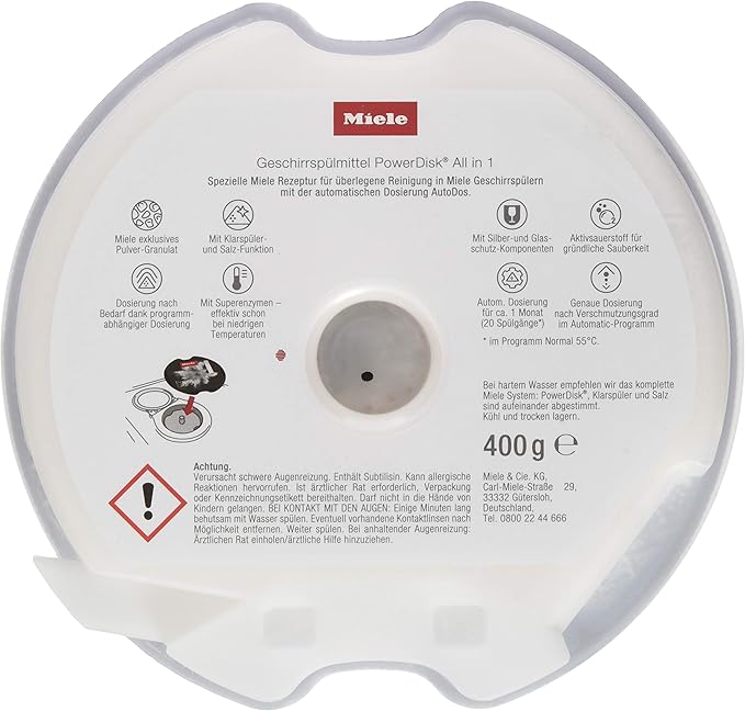Miele PowerDisk All in 1 Dishwasher Detergent Set (6 x 400 g)