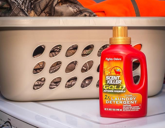 Wildlife Research Center Scent Killer Gold Autumn Formula Odor Eliminator Laundry Detergent for Hunting Gear, 32 Fluid Ounces