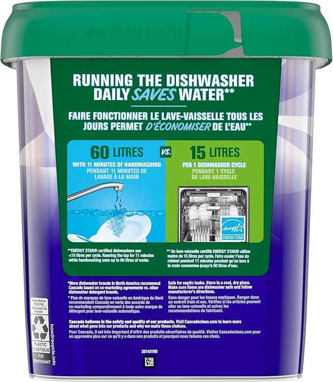 Cascade Platinum Plus Action Pacs Dishwasher Detergent - Fresh Scent, 51 Pack