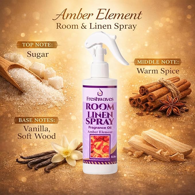 Freshwaves Room & Linen Spray | Lavender Driftwood | White Trigger Air Spray Freshener | Odor Eliminator | Air Freshener Spray | 8.8oz