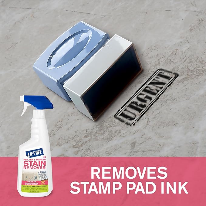 Motsenbocker's Lift Off 40901 Pen, Ink & Marker Stain Remover – Removes Nail Polish, Makeup, and Dyes From Walls, Countertops, Tile, and More, Pre-Wash Laundry Treatment – 22 fl oz