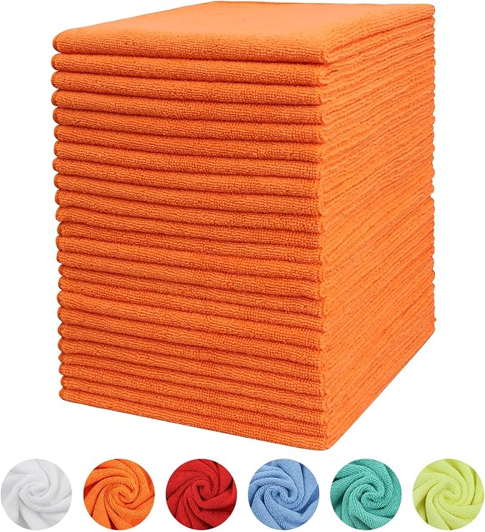 Tricol Clean Microfiber Cleaning Cloth,Lint-Free & Super Absorbent Cleaning Towels & Cleaning Rags, Reusable Dusting Cloth for Car,House,Office, Others-Pack of 12