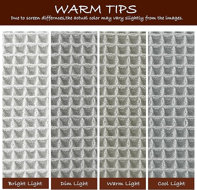 DWCN Grey Waffle Bathroom Mat, Boho Bath Rugs Super Absorbent Non Slip Bath Mats for Bathroom Floor, Ultra Soft Farmhouse Shower Mats for Tub and Shower, 20 x 32 Inch