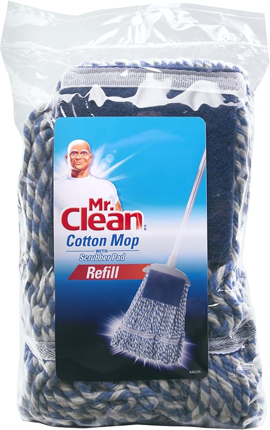 Mr. Clean 446235 Cotton Mop with Scrubber Refill, X-Large