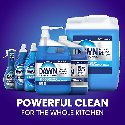 Dawn PRO Heavy Duty Manual Pot and Pan Detergent, Dish Soap Liquid for Dishwashing by Hand, Bulk Concentrate for Commercial Use, 1 gal (Case of 2)