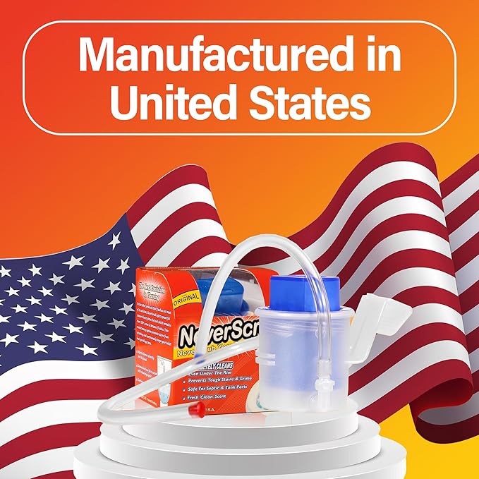 Self Cleaning Toilet System - Automatic Toilet Bowl Cleaner with Starter Cartridge, Lasts Up 3 Months Continuous Cleaning - Refillable Toilet Bowl Cleaner for Stains, Rings, and Odor