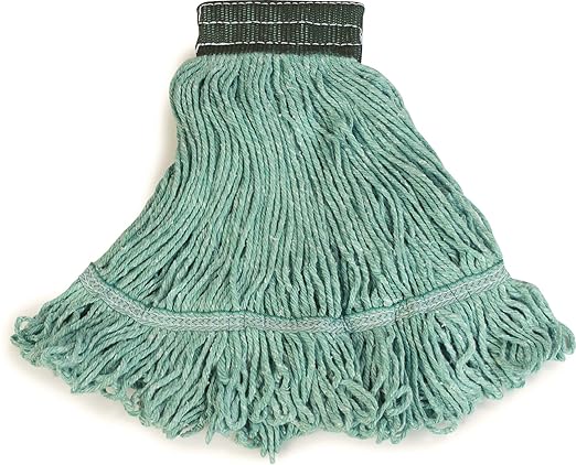 Carlisle FoodService Products 369478B09 Looped-End Mop Head With Green Band, Medium, Green (Pack of 12)