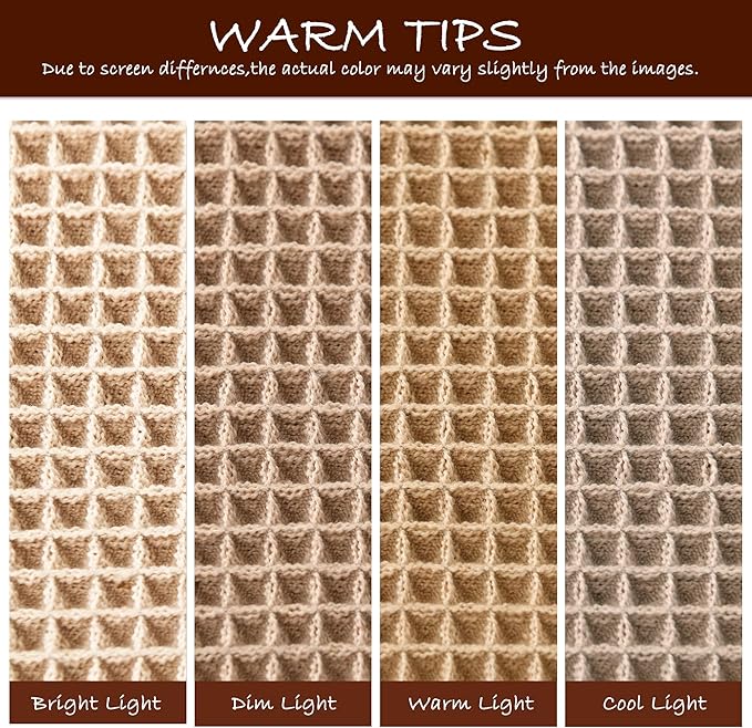 DWCN Brown Waffle Bathroom Mat, Boho Bath Rugs Super Absorbent Non Slip Bath Mats for Bathroom Floor, Ultra Soft Farmhouse Shower Mats for Tub and Shower, 16 x 24 Inch