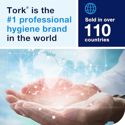 Tork Folded Windshield Paper Towel Blue H22, Extra Absorbent, 16 x 140 Towels, 192122