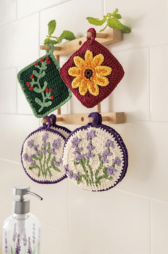 Set of 2 Lavender Dishcloths