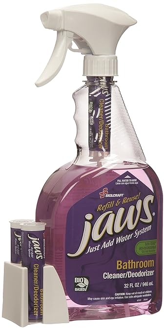 AbilityOne - JAWS – Just Add Water System Cleaning Kit - Bathroom Cleaner/Deodorizer 7930-01-600-5750