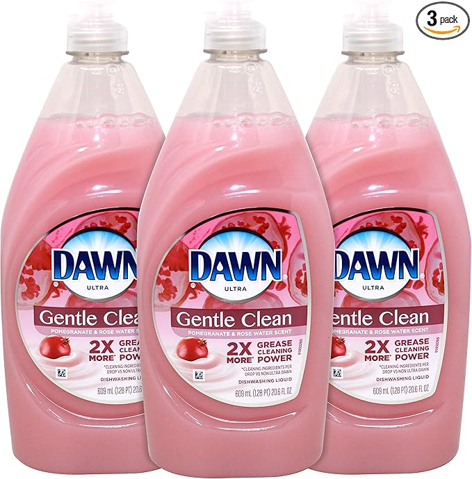 Dawn Gentle Clean Dishwashing Liquid, Pomegranate & Rose Water