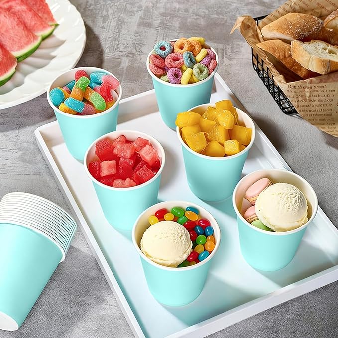150 Pack 3oz Paper Cups, Bathroom Cups Disposable,Moushwash Cup Small Snack Cup for Water, Juice,Candy Ideal for Party Bathroom and Office