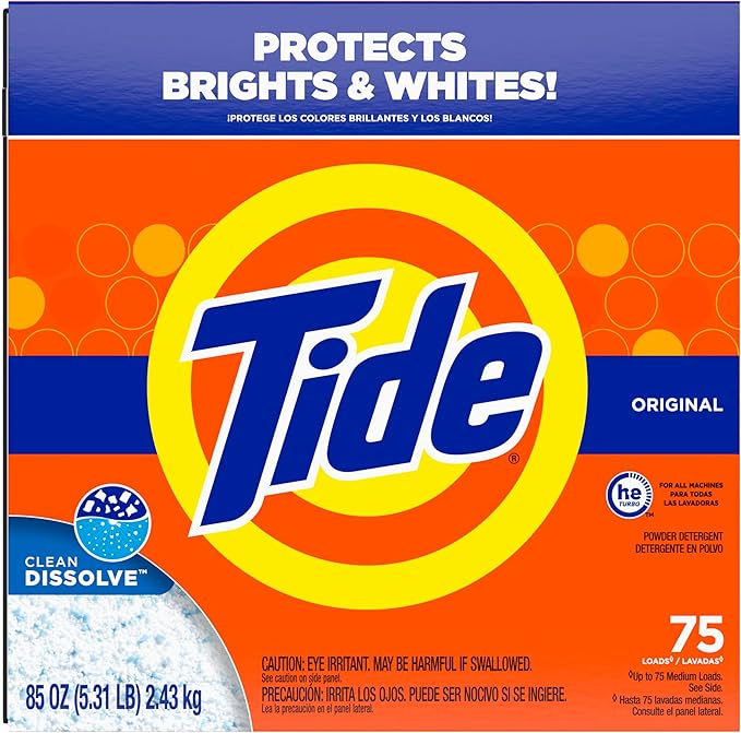 Tide Powder Laundry Detergent, Original Scent, 75 Loads, 85 oz (Pack of 3)