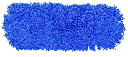 Rubbermaid Commercial Products Twisted Loop Dirt Mop Head Replacement, 24-Inch, Blue, Protective Fibers to Avoid Dirt, Wet Mop for Floor Cleaning Office/School/Stadium/Lobby/Restaurant