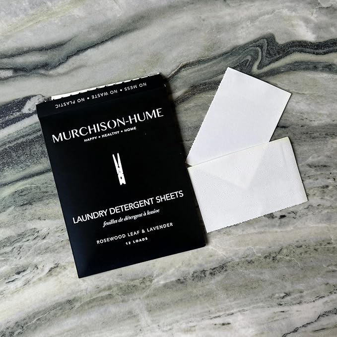 Murchison-Hume Zero-Waste Luxury Travel Laundry Sheets - Pack of 6 Double Sheets - Up to 12 Loads (Rosewood Leaf & Lavender)