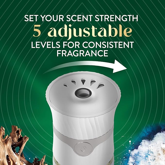 Air Wick Vibrant Air Freshener Plug Ins Scented Oil Refills, 10 Count, Deep Blue Sea & Beach Wood, Home Essentials