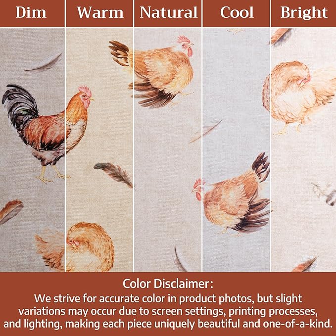 Maison d'Hermine Kitchen Towels Set of 2 100% Cotton 27.50" x 20" Reusable Cloth Tea Dish Towels Absorbent with Hanging Loop for Kitchen, Home, Dining, Cocktail Parties (Barnyard)