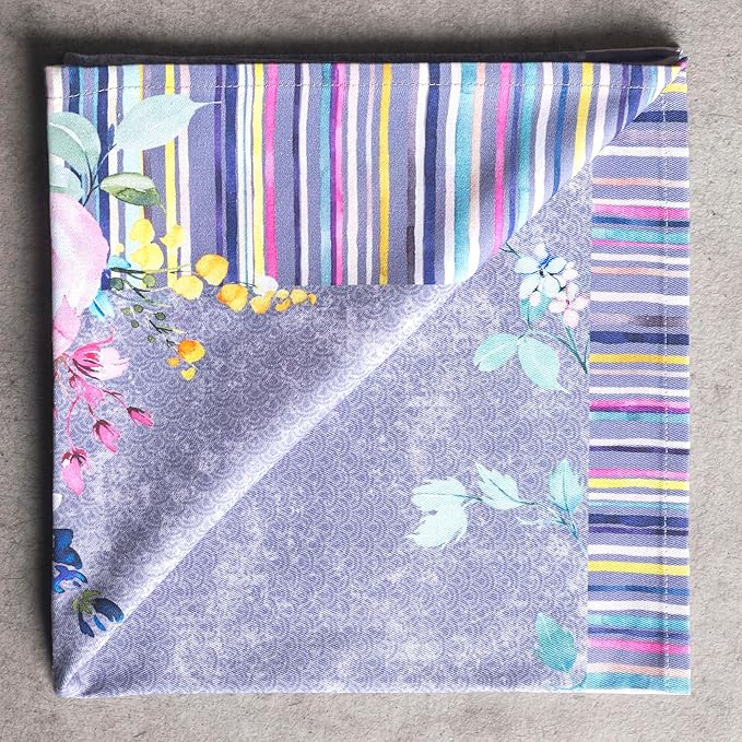 Maison d' Hermine 100% Cotton Cloth Napkins Set of 4 Everyday Reusable Square Napkins Cloth Washable Dinner Party Wedding Restaurant Hotel Kitchen Spring Summer (Sweet Rose Lavender - Lush, 20" x 20")