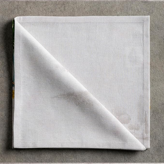 Maison d' Hermine 100% Cotton Cloth Napkins Set of 4 Everyday Reusable Square Napkins Cloth Washable Dinner Party Wedding Restaurant Hotel Kitchen Spring Summer (Basse Cour, 20" x 20")