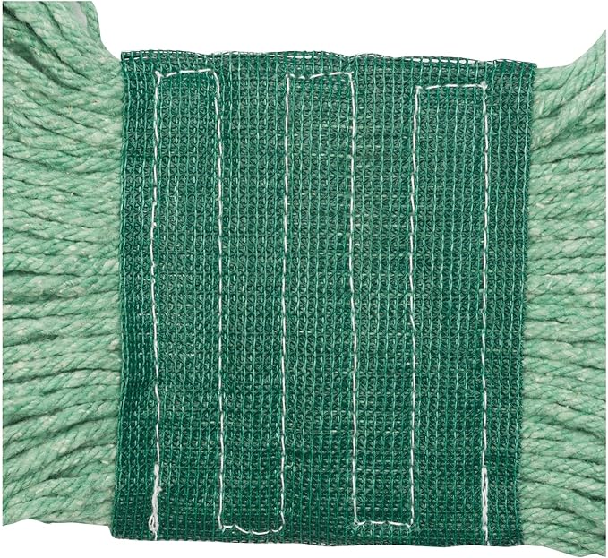 Boardwalk Super Loop Wet Mop Head, Cotton/Synthetic Fiber, 5" Headband, Medium Size, Green, 12/Carton