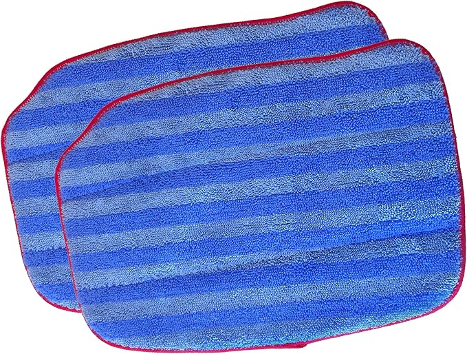 McCulloch A1375-100 Replacement Traditional Microfiber Mop Pad for MC1375, MC1385, 2-Pack, Hook and Loop Design, Effective at Grabbing and Trapping Dirt, for Select McCulloch Models