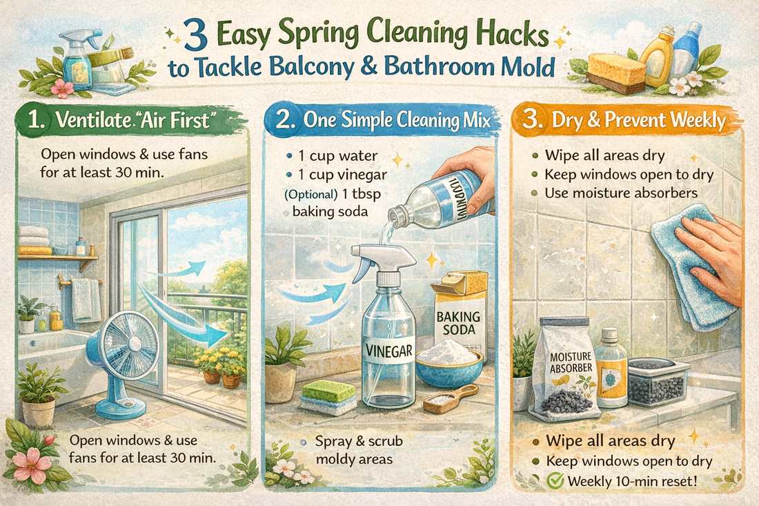 🧽 Tip 2: Use One Simple Cleaning Solution for Both Areas