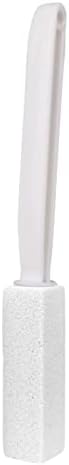 Toilet Cleaner Stone Dead Corner Grout Cleaner Long Handle Bathroom Appliances Toilet Brush for Household Cleaning (White 20.5cm)