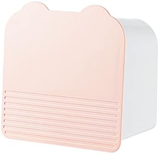 Wall Organizer Box Jar, Bathroom Vanity Storage Canister Holder for Cotton Swabs,Balls,Makeup Pads,Sponges,Bath Salts,Sanitary Napkins, Kitchen Office Bedroom Washroom,Pink