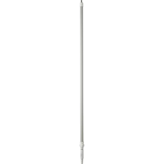 Vikan 2973Q5 62.9"-113.9" Quick Connect Waterfed Aluminum Extension Handle with Threaded Tip, 1.26" Diameter, White