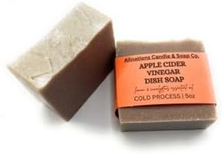 Allnations Soap Co - Handmade Solid Dish Soap Bar - Free of Dyes and Essential Oil - 5oz - Vegan (Apple Cider)