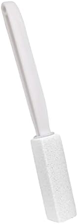 Toilet Cleaner Stone Dead Corner Grout Cleaner Long Handle Bathroom Appliances Toilet Brush for Household Cleaning (White 20.5cm)