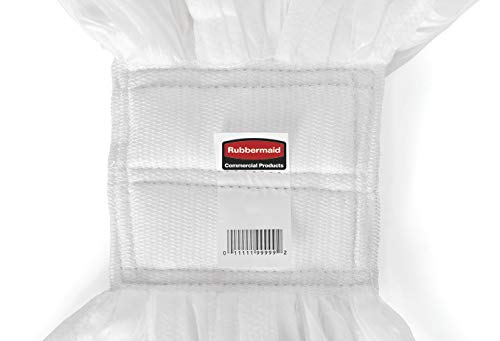 Rubbermaid Commercial Large Disposable Mop- 5 Inch Headband Janitorial Cleaning Supplies and Equipment for Mopping White