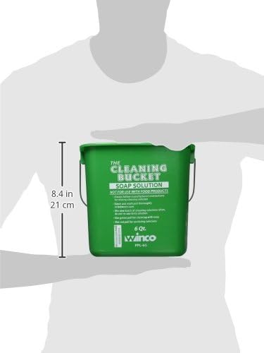 Winco Cleaning Bucket, Medium, Green