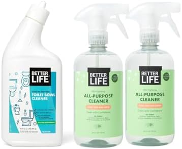 Better Life Toilet Bowl Cleaner 1- Pack + All Purpose Cleaner 24 Oz 2-Pack Clary Sage and Citrus
