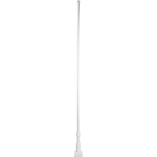 SPARTA 369475EC02 Fiberglass Mop Handle, Jaw Style Mop With Swivel Hang Up Cap For Cleaning, Commercial, Residential, 60 Inches, White, (Pack of 12)