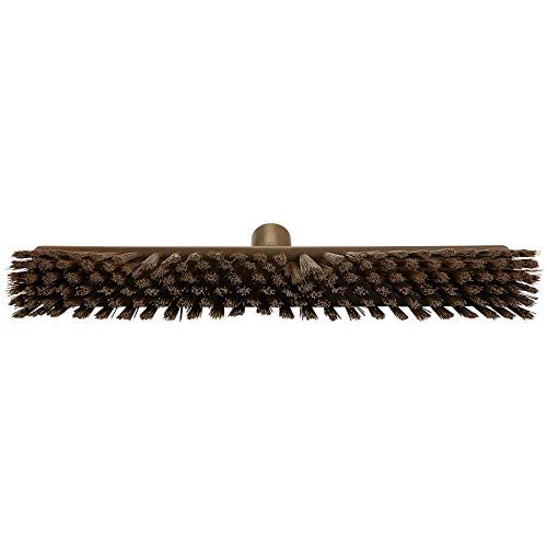 Vikan 317466 Broom,Push,Soft/Stiff,16.5",PP/PBT,Brown