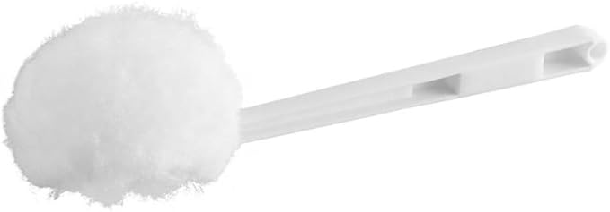 Soro Essentials- 13.5" Yarn Toilet Bowl Brush Mop with Plastic Handle White Color- Toilet Bowl Brush Long Handle Toilet Bowl Cleaner Toilet Bowl Mop for Bathroom