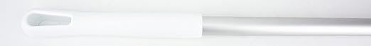 SPARTA Aluminum Broom and Mop Handle Replacement with Acme Threaded Tip for Environments with Harsh Cleaning Agents, Aluminum, 63 Inches, White, (Pack of 12)