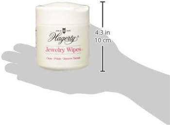 Hagerty 16740 3-by-5-inch Jewelry Care 20 Disposable Wipes, White